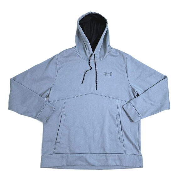 Under Armour Men's Large Storm Loose Hoodie Sweatshirt Gym ColdGear Gray - Picture 1 of 12